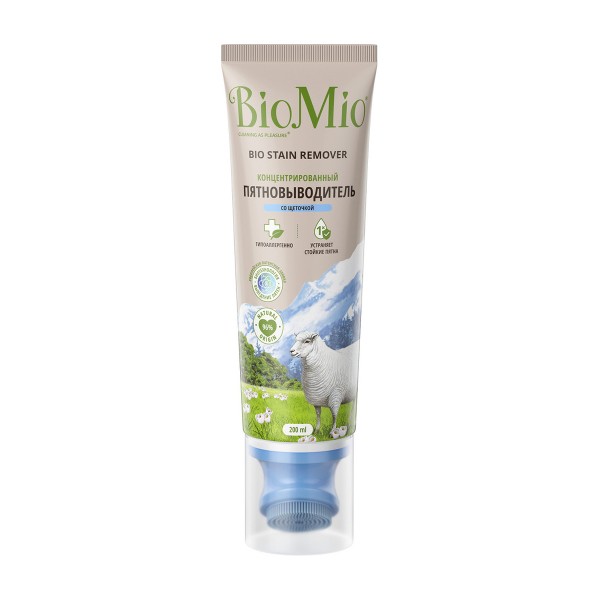 Пятновыводитель BioMio Bio Stain Remover со щеткой 200мл