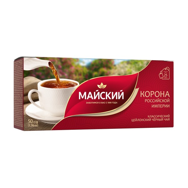 Чай черный Майский Корона Российской Империи 25пак