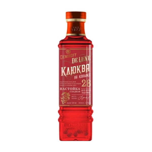 Настойка сладкая Demiroff Клюква на коньяке 21% 0,5л