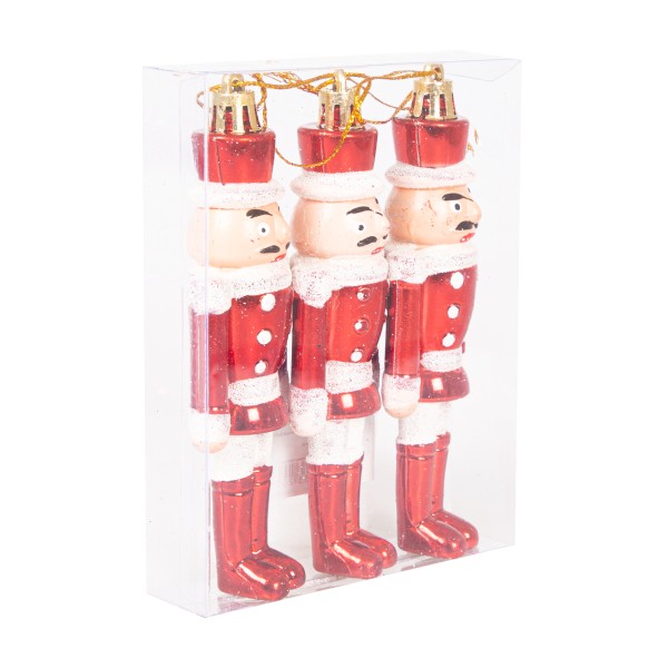 Набор украшений новогодних Щелкунчик 12см 3шт