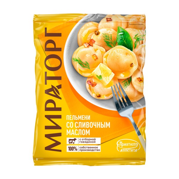 Пельмени Со сливочным маслом Мираторг 700г