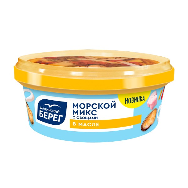 Морской микс с овощами в масле Балтийский берег 300г