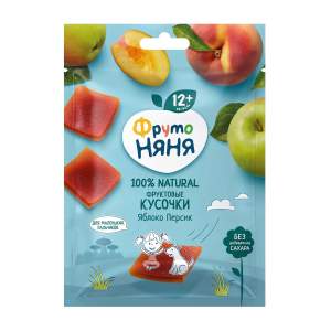 Десерт детский Фруктовые кусочки ФрутоНяня 56г яблоко персик