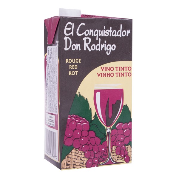 Вино El Conquistador Don Rodrigo красное сухое 10-11% 1л