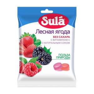 Леденцы диетические Sula 60гр лесная ягода