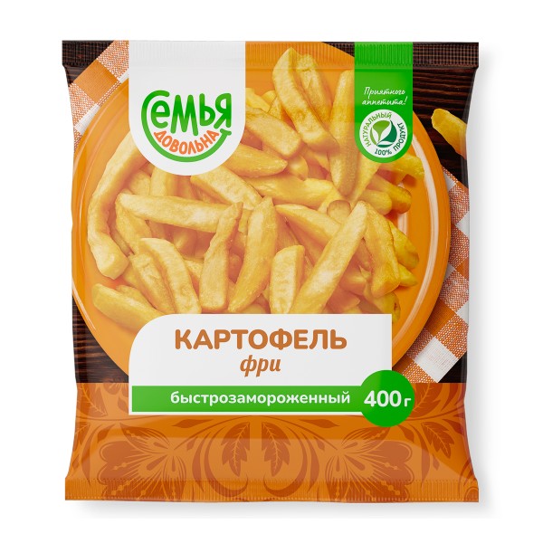Картофель фри замороженный Семья довольна 400г