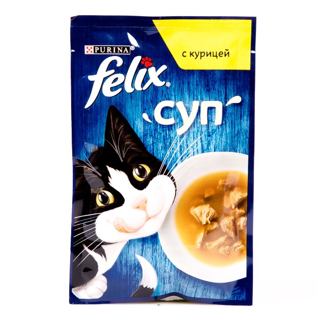 Корм для кошек Felix 48г суп с курицей