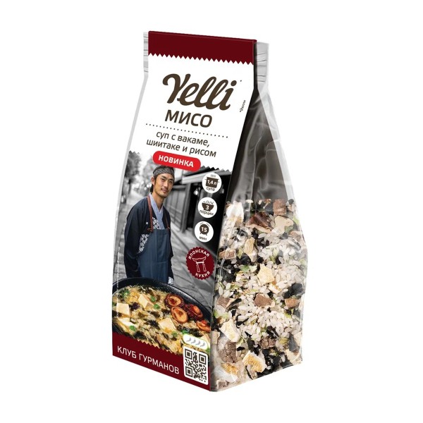 Суп Мисо с вакаме, шиитаке и рисом Yelli 100г