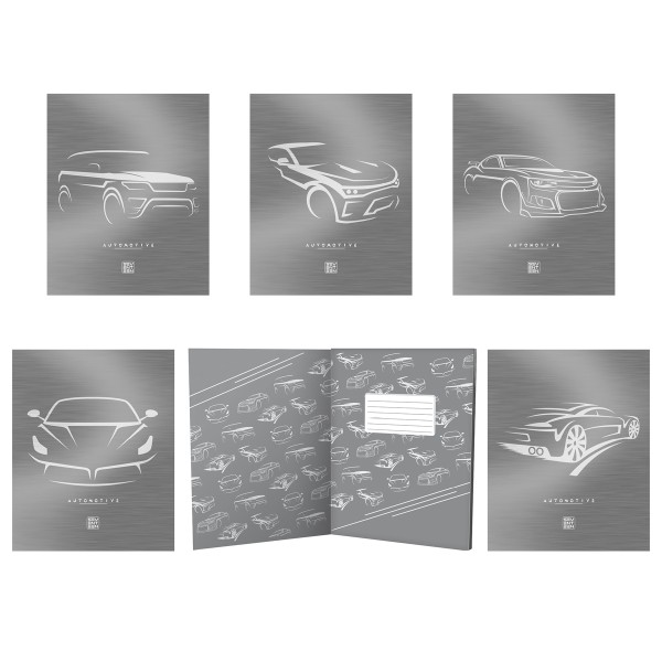 Тетрадь Silver car 48л клетка скрепка Академия Холдинг