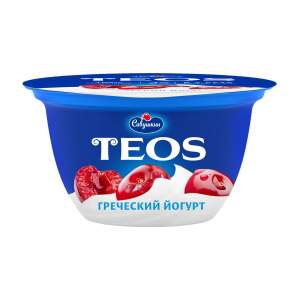 Йогурт Teos греческий 2% Савушкин 140гр вишня БЗМЖ