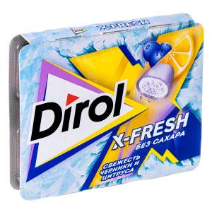 Жевательная резинка X-Fresh Dirol 16гр свежесть черники и цитруса