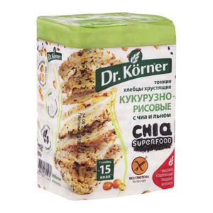 Хлебцы Dr.Korner 100гр кукурузно-рисовые с чиа и льном