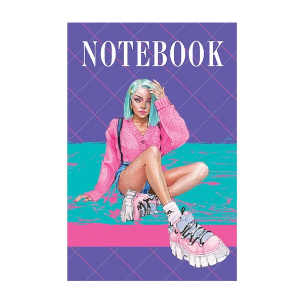 Блокнот А7 клетка 48л Hatber zoomer-girl