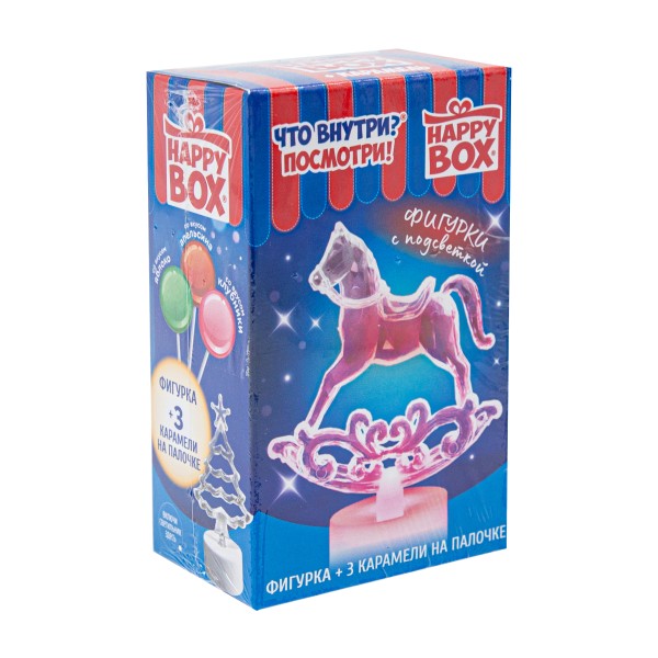 Карамель + фигурка с подсветкой Happy box 30г