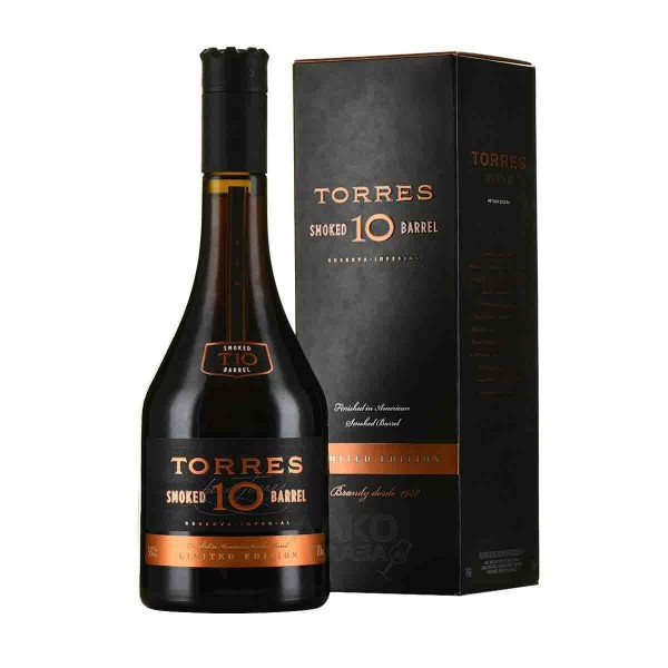 Бренди Torres 10 Smoked Barrel 38% 0,7л (подарочная упаковка)