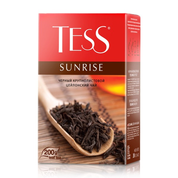 Чай черный Tess Sunrise крупнолистовой 200г