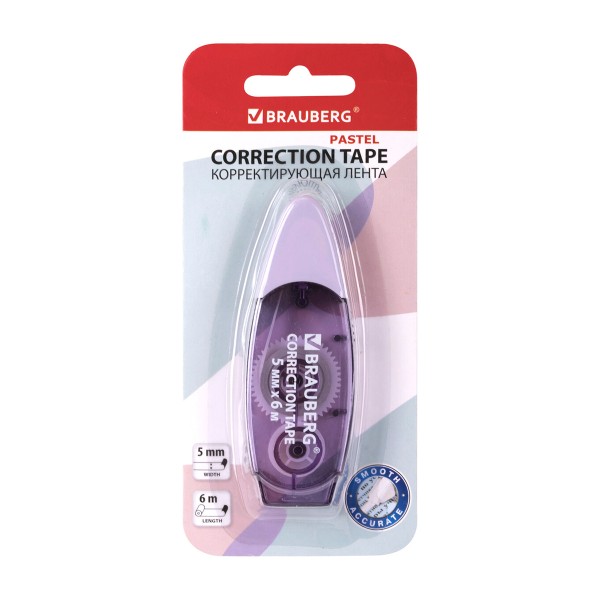Лента корректирующая Pastel 5ммх6м Brauberg