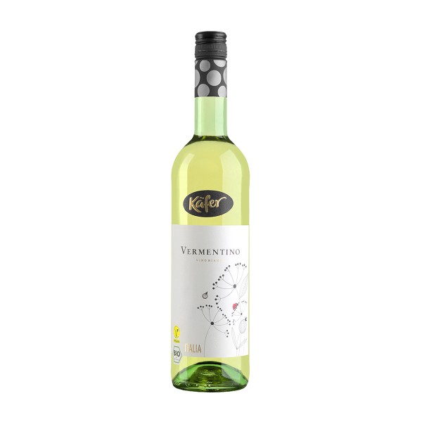 Вино белое сухое Kafer Organic Vermentino Terre Siciliane 10,5% 0,75л