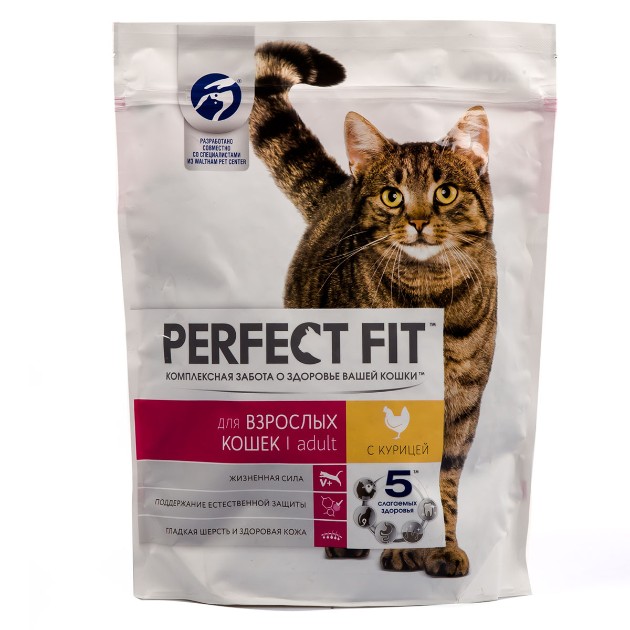 Корм для взрослых кошек Perfect Fit 650г с курицей