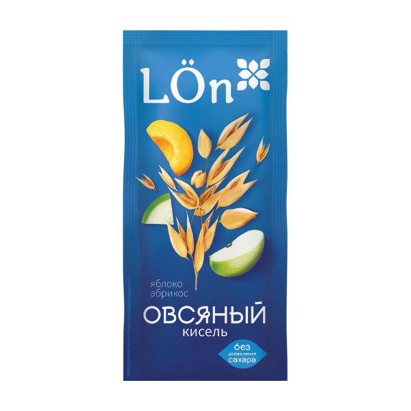 Кисель овсяный моментальный Lon Яблоко-абрикос Русский продукт 6х20г