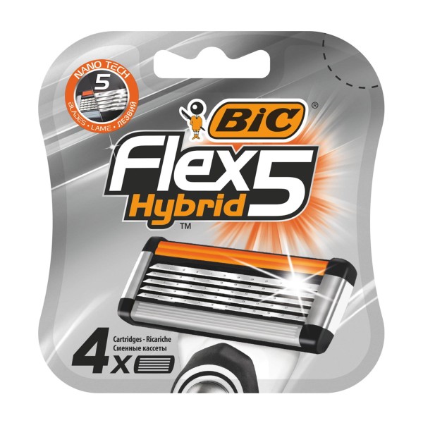 Кассета Bic Flex 5 Hybrid 4штуки