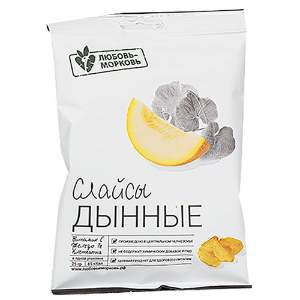 Чипсы фруктовые Слайсы дынные Любовь-Морковь 25г