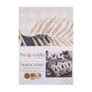 Комплект постельного белья Amore Mio макосатин печатный 2-спальный