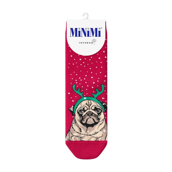 Носки женские Inverno Собаки плюш Minimi rosso