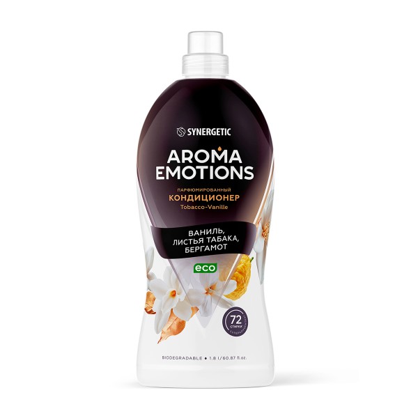 Кондиционер для белья Synergetic Emotions 1,8л tobacco-vanille
