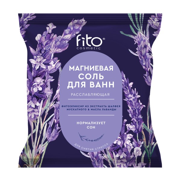 Соль для ванн Elixirica Фитокосметик 500г магниевая/расслабляющая