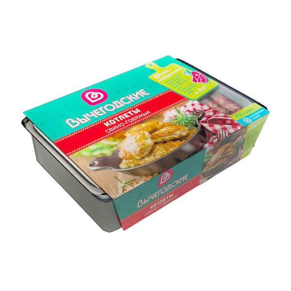 Котлеты Вычегодские свино-говяжьи Двинской комбинат 400г
