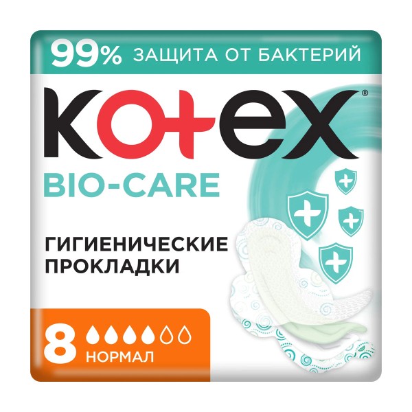 Прокладки гигиенические Kotex Bio-Care Нормал  8шт