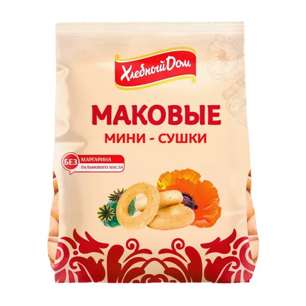 Мини-сушки маковые Хлебный Дом 180г