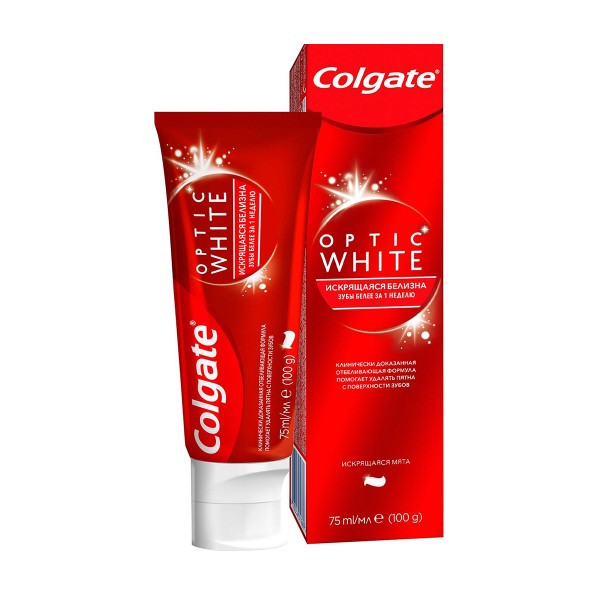 Зубная паста Colgate Optic White Искрящаяся мята отбеливающая 75 мл