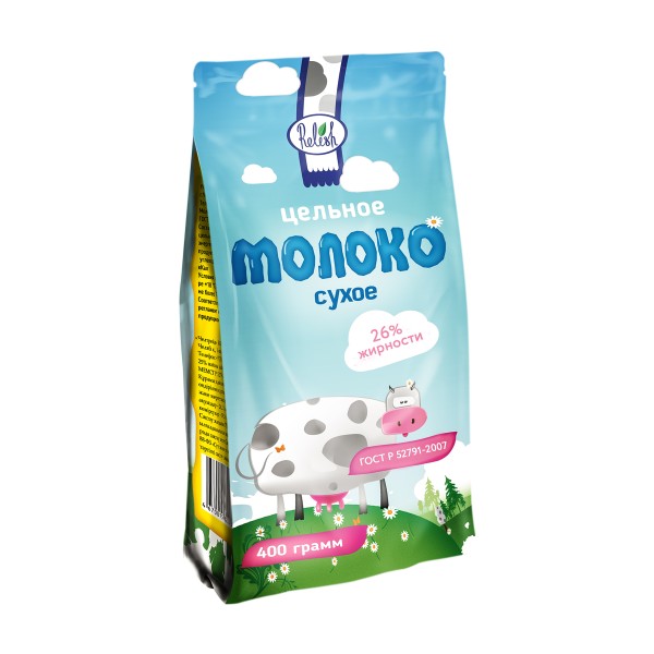 Молоко сухое ГОСТ 26% Релиш 400г БЗМЖ