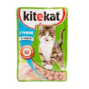Корм для кошек Kitekat 85гр с рыбой в соусе