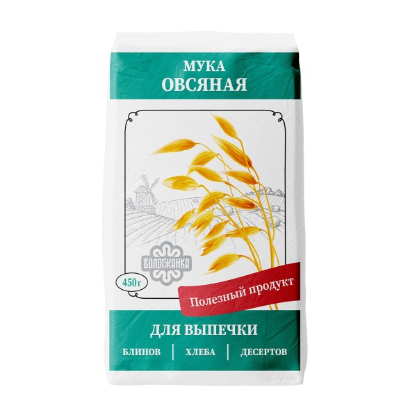 Мука овсяная Вологжанка 450г