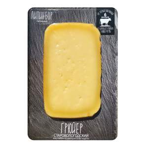 Сыр Старовологодский Грюйер зрелый выдержка от 6 до 9 месяцев 50% Сыроварня Липин Бор БЗМЖ
