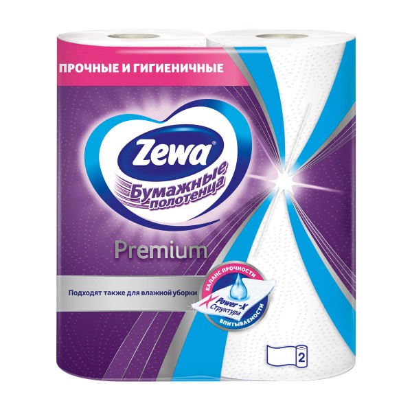 Полотенца бумажные Zewa Premium 2 рулона