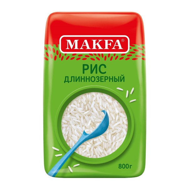 Крупа рис длиннозерный Makfa 800гр