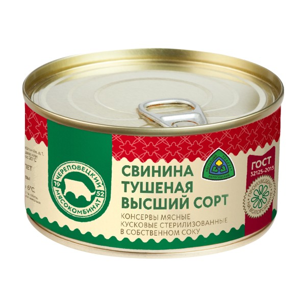 Свинина тушеная высший сорт Череповецкий мясокомбинат 325г