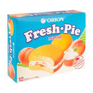 Пирожное бисквитное с персиковой начинкой Fresh Pie 300г Orion