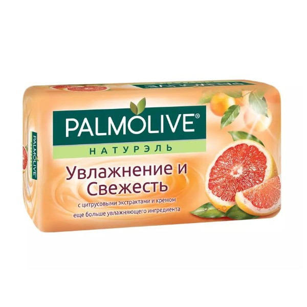 Мыло туалетное твердое Palmolive Натурэль Увлажнение и Свежесть с цитрусовыми экстрактами и кремом 90 г