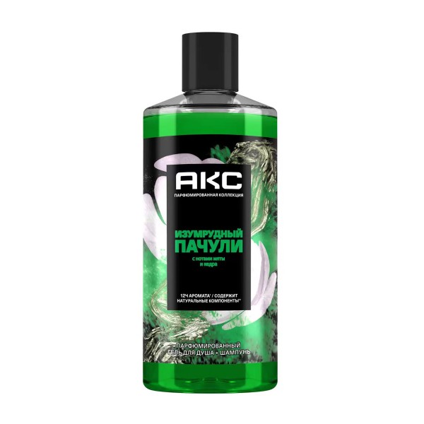 Гель для душа-шампунь Aкс 400мл изумрудный пачули