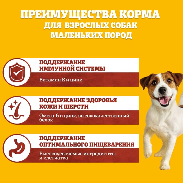 Корм для собак Pedigree для взрослых собак мини пород 600г