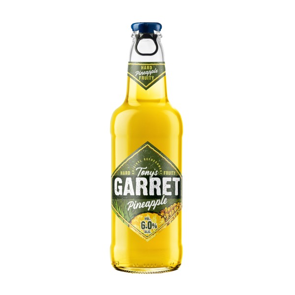 Напиток пивной Tony's Garret Hard Pineapple 4,6% 0,4л