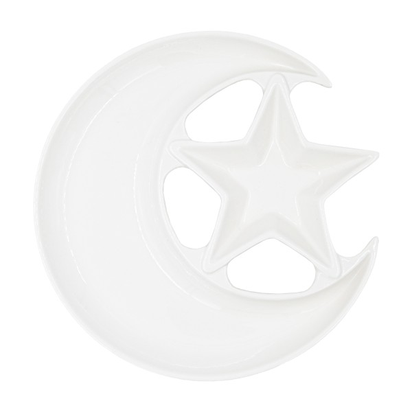 Менажница Месяц керамическая 20х20см