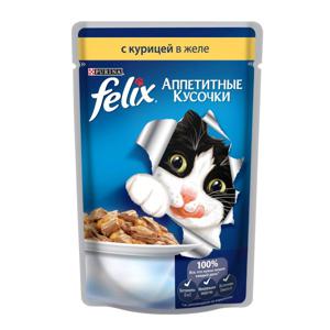 Корм для кошек Аппетитные кусочки Felix 85г с курицей