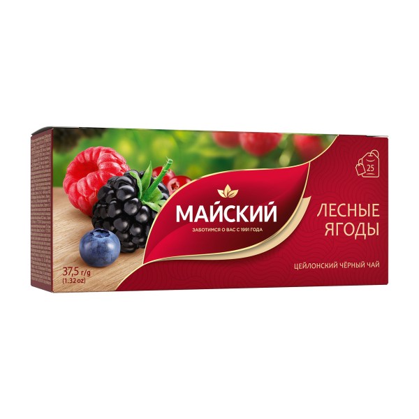 Чай черный Майский лесные ягоды 25пак