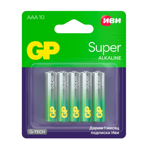Батарейка GP Super Alkaline 24A/IVI ААА 10шт
